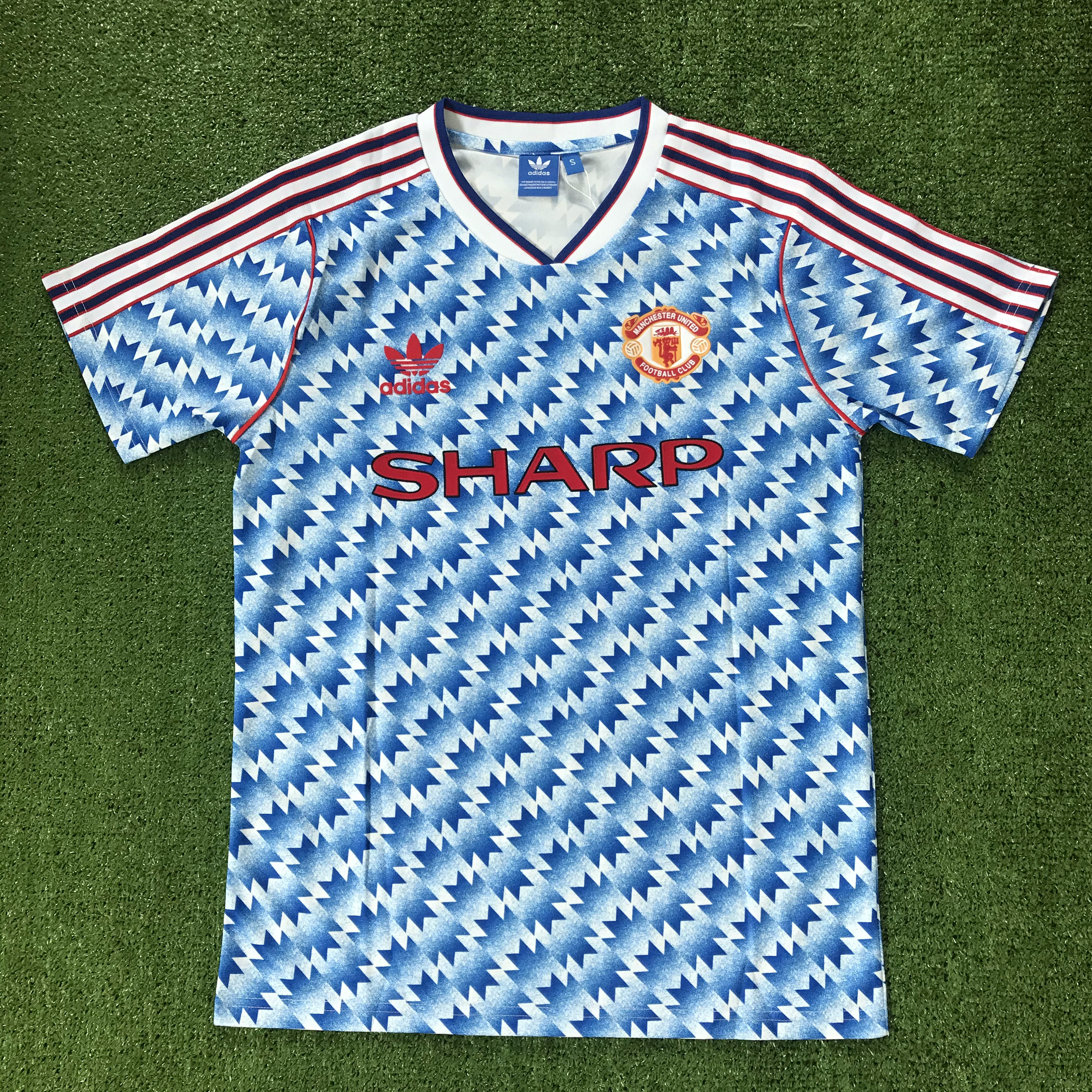 MANCHESTER UNITED 1990/1992 AWAY FOOTBALL SHIRT AUTHENTIC SOCCER