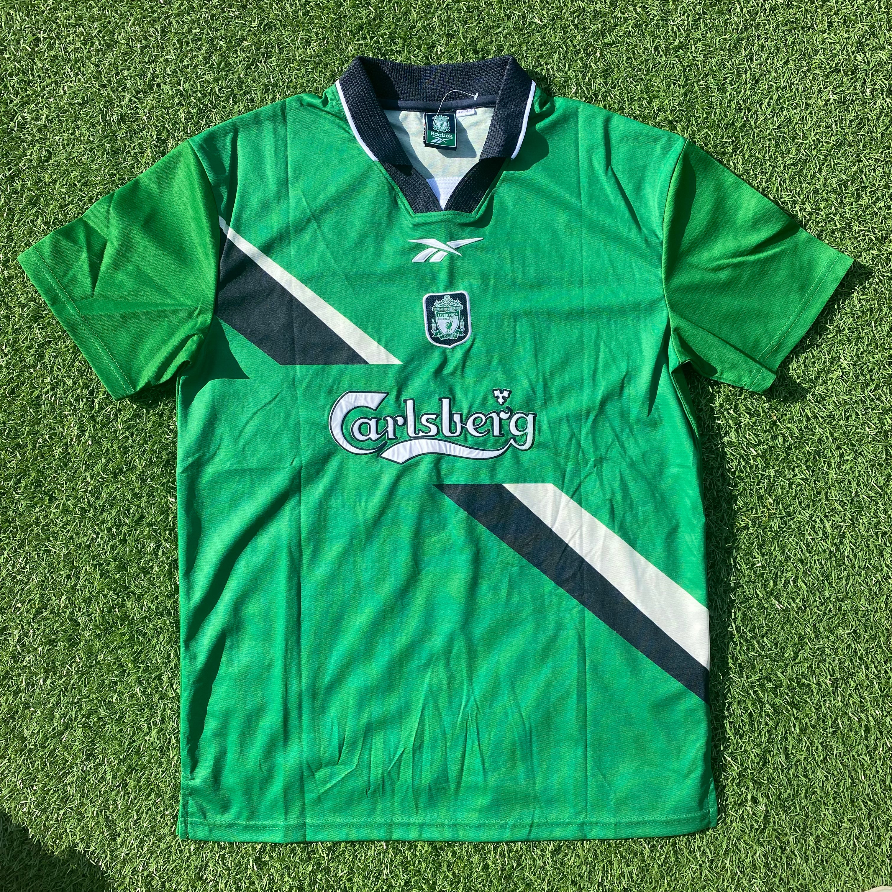 LFC-Retail Liverpool FC Retro 1999-2000 Green Away Jersey, M