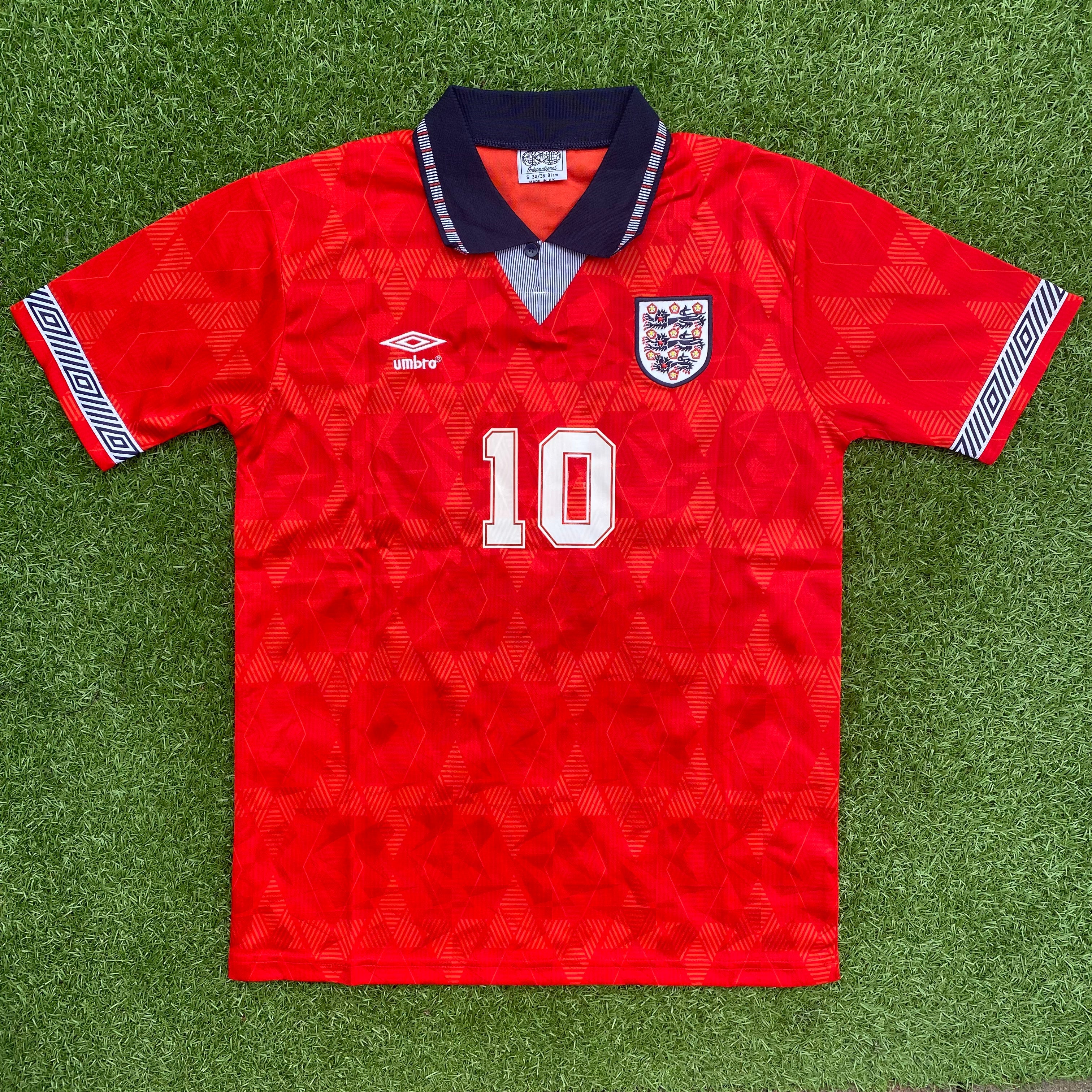 ウェア ENGLAND 1990 Away Soccer Uniform ENGLAND 1990 1992 AWAY FOOTBALL SHIRT SOCCER JERSEY UMBRO sz